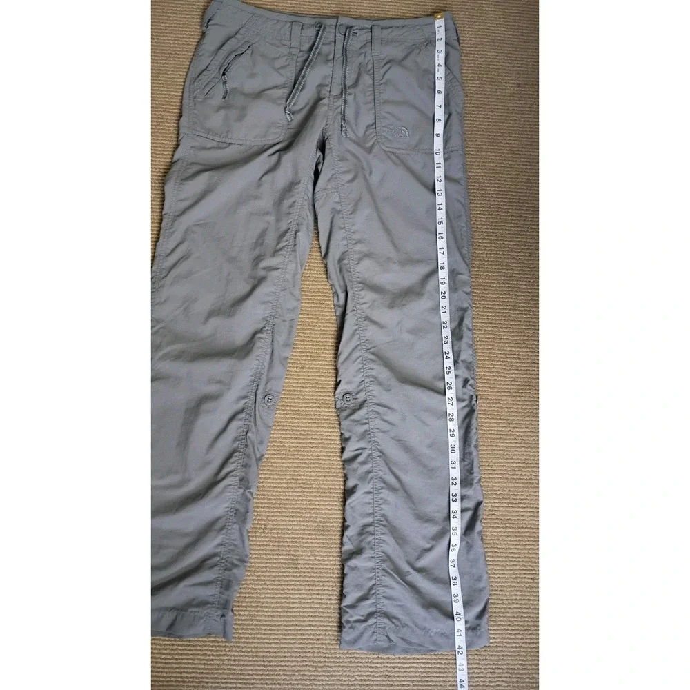 The North Face Horizon Tempest Gray Nylon Hiking Pants Roll Tap Women's Size 10